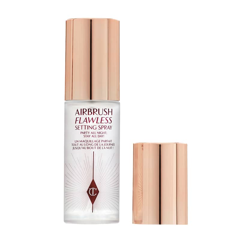  Charlotte Tilbury Setting Spray Duo Airbrush Flawless, Travel  Size Gift Set:Original & White Tea of Bali Scented, Clear : Beauty &  Personal Care