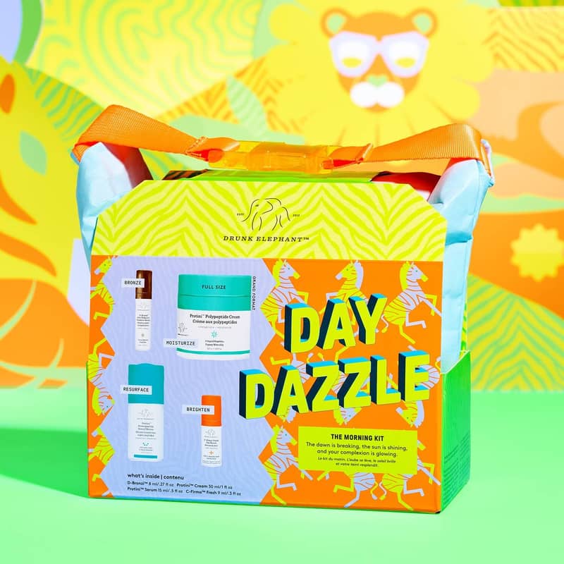  Drunk Elephant Day Dazzle: The Morning Kit: includes Protini  Polypeptide Cream, Protini Powerpeptide Resurf Serum, C-Firma Fresh Day  Serum, and D-Bronzi Anti-Pollution Sunshine Drops : Beauty & Personal Care