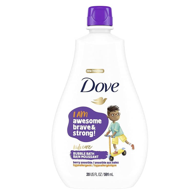 Dove Kids Care Bubble Bath for Kids Berry Smoothie Hypoallergenic Formula  20 oz
