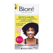 Biore Witch Hazel Ultra Deep Cleansing Pore Strips For Spot Prone Skin x 4