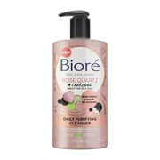 Biore Rose Quartz &amp; Charcoal Daily Purifying Cleanser For Oily Skin 200ml