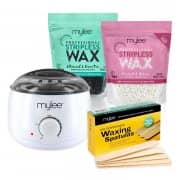 Mylee Hard Wax Waxing Kit - Coconut & Arnica + Charcoal & Green Tea