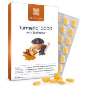 Healthspan Turmeric 10,000 with BioPerine 60 Tablets