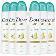 Dove Women Go Fresh Pear & Aloe Vera Aerosol Anti-Perspirant Deodorant 150ml x6