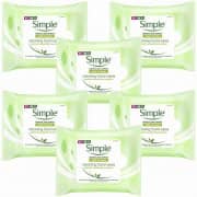 Simple Kind to Skin Cleansing Wipes For Sensitive Skin 25 x 6 packs