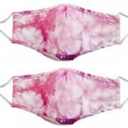 Termin8 Adult Face Mask Tie Dye Pink x2