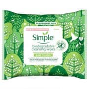 Simple Kind to Skin Biodegradable Cleansing Face Wipes - 20 Wipes