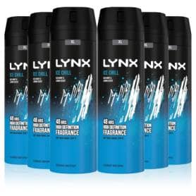 Lynx 48 Hour Fresh Protection Anti-Perspirant Deodorant Bodyspray Ice Chill 6 x 200ml