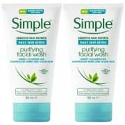 Simple Daily Skin Detox Purifying Face Wash 2 x 150ml