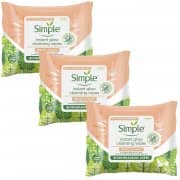 Simple Protect 'N' Glow Instant Glow Cleansing Wipes 3 x 20 wipes