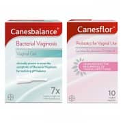 Canesten Canesbalance Bacterial Vaginosis Vaginal Gel & Canesflor Probiotic Capsules - 7 x 5ml Applicators + 10 Capsules