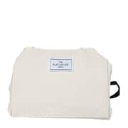 The Flat Lay Co. Drawstring Open Flat Makeup Bag in White Croc
