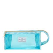 The Flat Lay Co. Makeup Perspex Box Bag in Blue Drips
