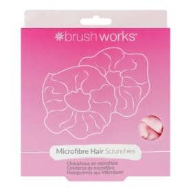 BRUSHWORKS Microfibre Hair Scrunchies x 2