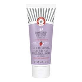 FIRST AID BEAUTY KP Smoothing Body Scrub 10% AHA Strawberry - Exfoliate bumps and chicken skin  56.7g
