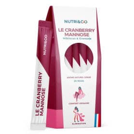 NUTRI&CO Le Cranberry Mannose Confort urinaire & Élimination 20 Sticks
