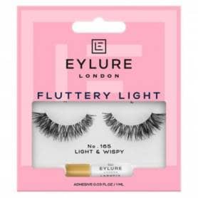 Eylure False Eyelashes Fluttery Light No.165 Adhesive Included 1ml