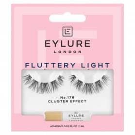 Eylure False Eyelashes Fluttery Light No.176 Adhesive Included 1ml