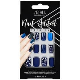 Ardell Nail Addict Premium Press On Nails Matte Blue 24 Pieces