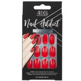 Ardell Nail Addict Solid Press On Nails Cherry Red 24 Pieces