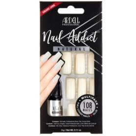 Ardell Nail Addict Natural Press On Nails Square Long Multipack 108 Pieces