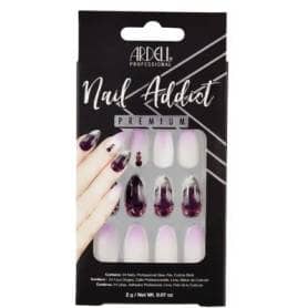 Ardell Nail Addict Premium Press On Nails Marble Purple Ombre 24 Pieces