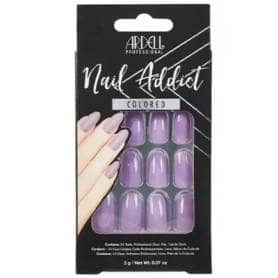 Ardell Nail Addict Solid Press On Nails Lovely Lavender 24 Pieces