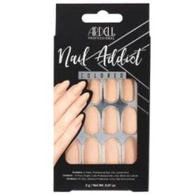 Ardell Nail Addict Solid Press On Nails Nude Camel 28 Pieces