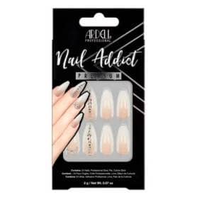 Ardell Nail Addict Premium Press On Nails Nude Light Crystals 24 Pieces