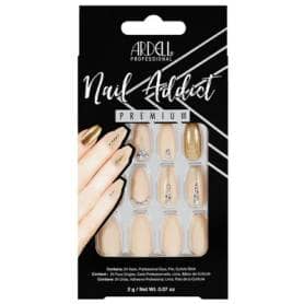 Ardell Nail Addict Premium Press On Nails Nude Jeweled 24 Pieces