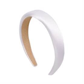 SOHO Satin Headband - White