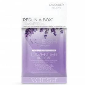Voesh New York Deluxe 4 Step Pedi In A Box Lavender Relieve 1 x 35g 2 x 20g 1 x 15.5g