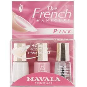Mavala Mini Nail Colour French Manicure Nail Polish Kit Pink 3 x 5ml
