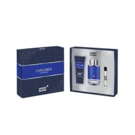 Mont Blanc Explorer Ultra Blue Eau de Parfum Men's Aftershave Gift Set Spray 100ml with Shower Gel & 7.5ml EDP