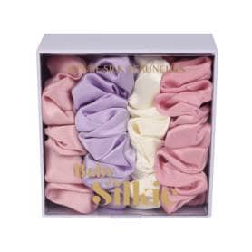 Baby Silkie Pastel 100% Mulberry Silk Mini Scrunchies 4 Pack