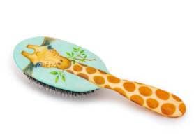 Rock & Ruddle Giraffe Design Hairbrush Large with pure bristles