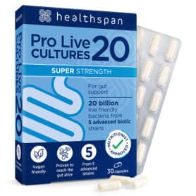Healthspan 20 Billion Pro Live Cultures, 30 Capsules