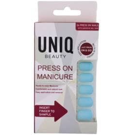 UNIQ Click On / Press On Manicure Nails - Baby Blue (24 PCS)