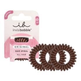 invisibobble ORIGINAL Hair Tie Pretzel Brown 3 Pack