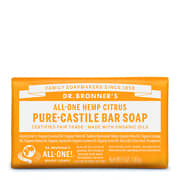Dr Bronner's All-One Hemp Citrus Pure-Castile Orange Bar Soap 140g