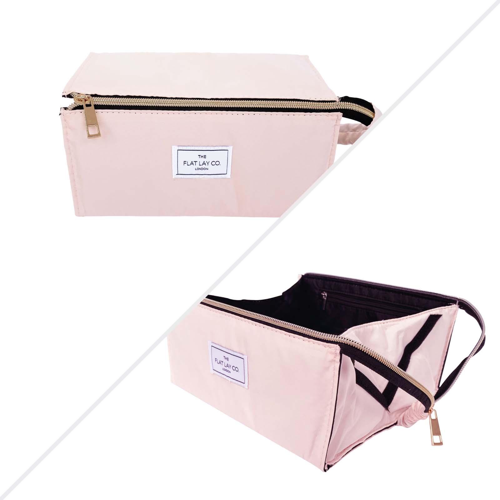 The Flat Lay Co. Open Flat Makeup Box Bag Blush Pink | SEPHORA UK
