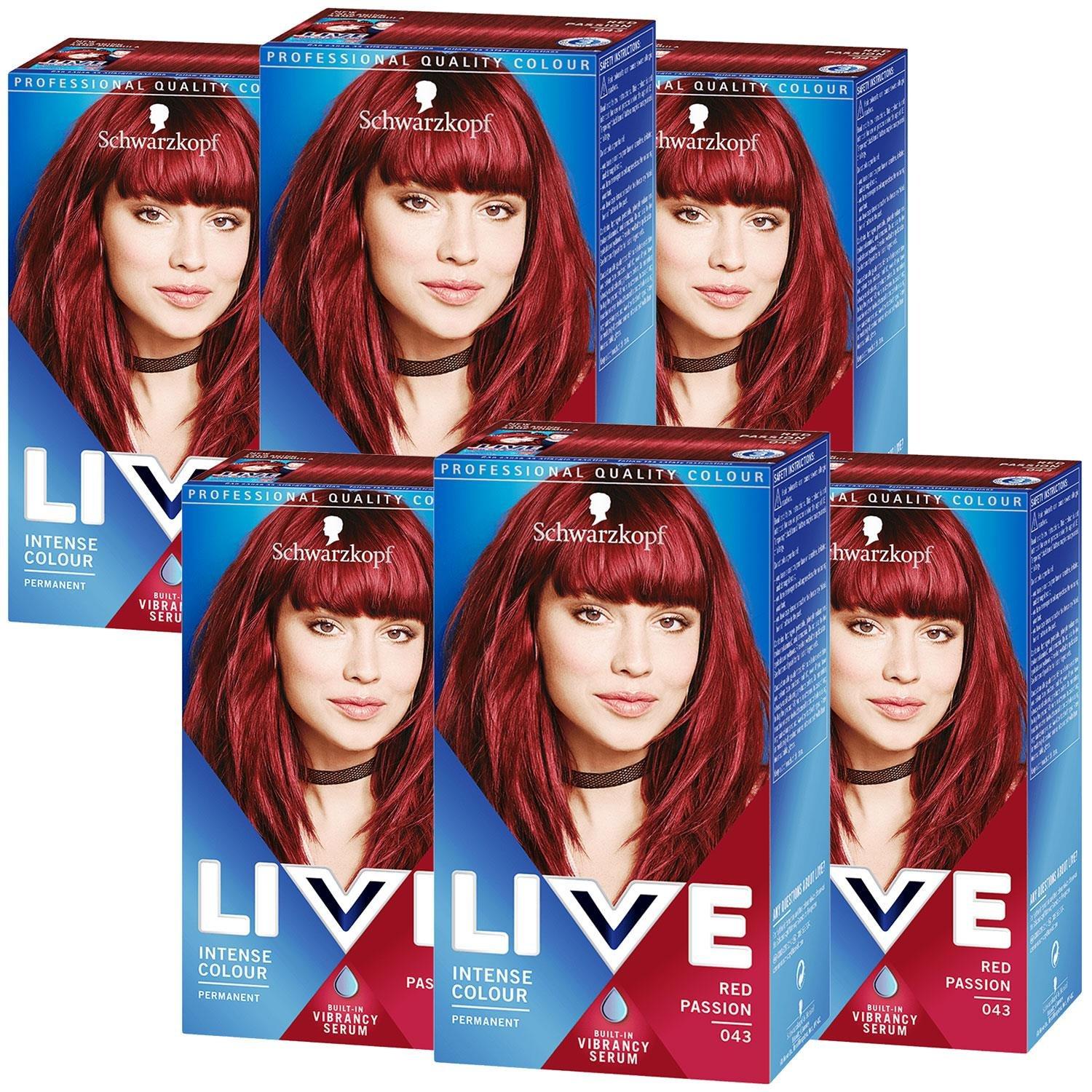 Schwarzkopf Live Intense Colour Permanent Hair Dye Red Passion Number ...