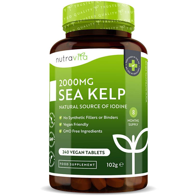 Nutravita - Sea Kelp 2000mg - Natural Source of Iodine - 240 Vegan ...