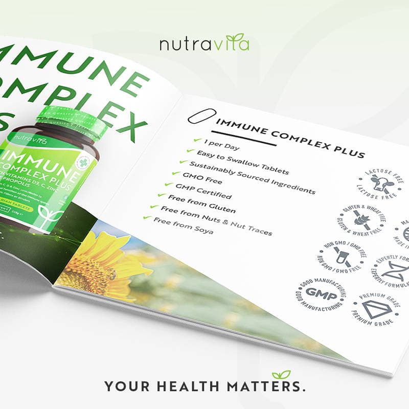 Nutravita - High Strength Immune Complex Plus - 180 Vegetarian Tablets ...