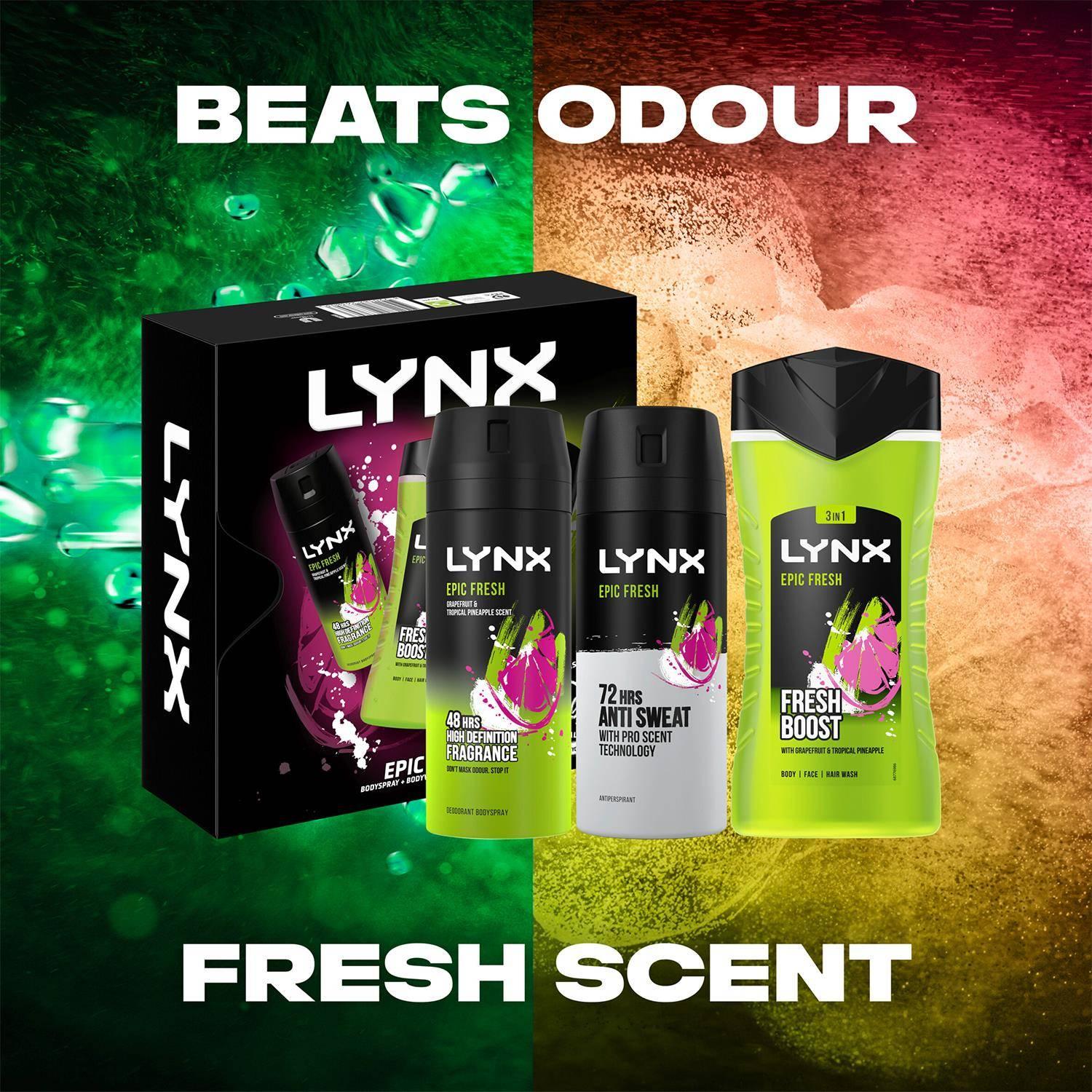 Lynx Epic Fresh Trio Gift Set For Men Bodyspray, Bodywash & APA Deo ...