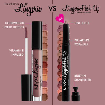 1 NYX Lip Lingerie Push Up Long Lasting Lipstick Pick Your 1