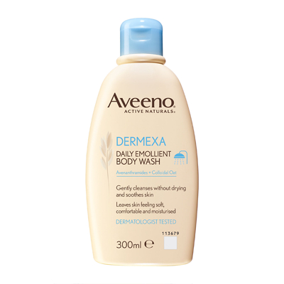 Aveeno Dermexa Daily Emollient Body Wash Very Dry and Eczema Prone Skin 300ml