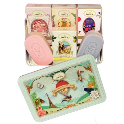 Un Air d'Antan French Organic Oils Soap Collection Gift Set 4 x 100g