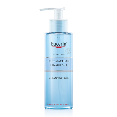 Eucerin DermatoCLEAN + Hyaluron Refreshing Face Cleansing Gel for Sensitive Skin 200ml