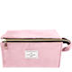 The Flat Lay Co. Open Flat Makeup Box Bag in Pink Velvet